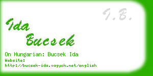 ida bucsek business card